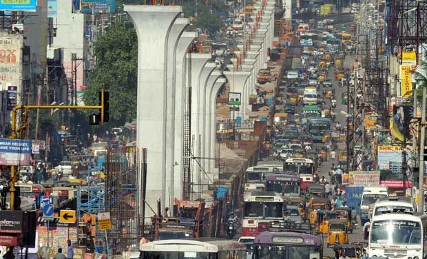 Hyderabad Metro Rail project (Photo: DC archives) Hyderabad Metro Rail project (Photo: DC archives)